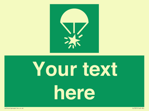 Custom sign safe condition Rocket parachute flare